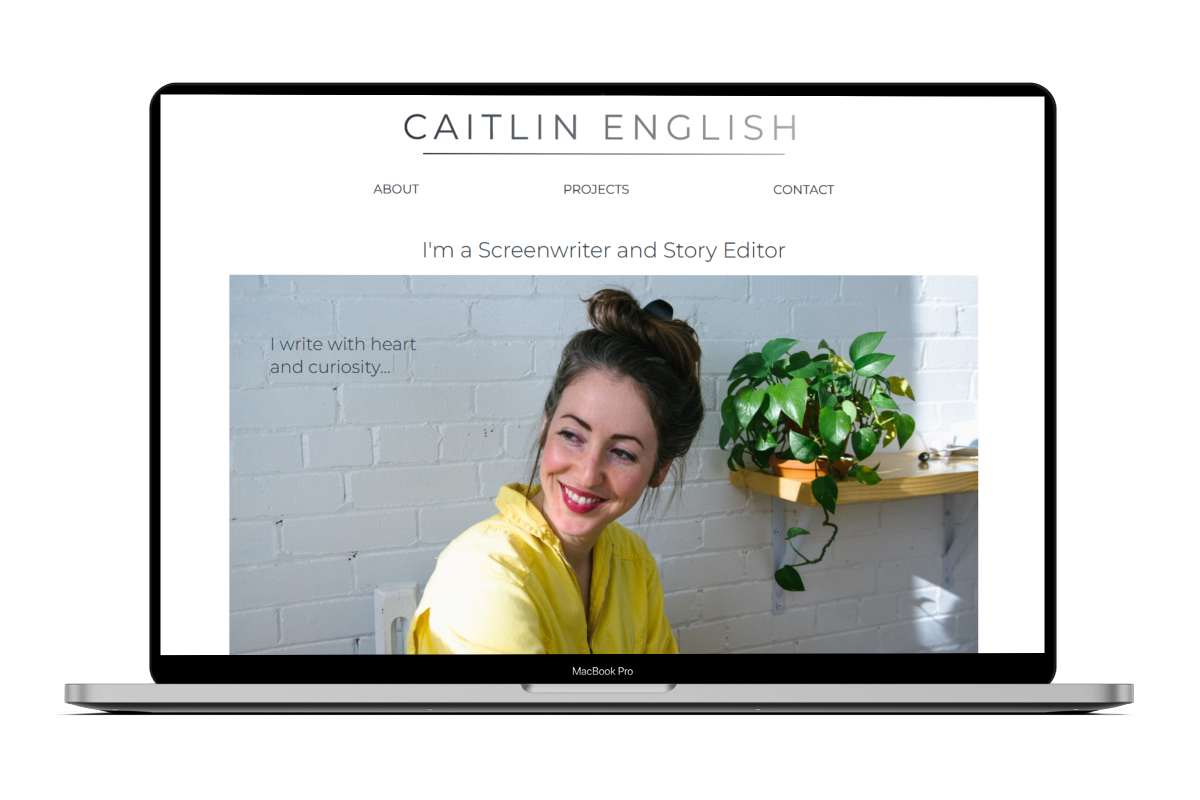 Preview image of Caitlin English Screenwriter website