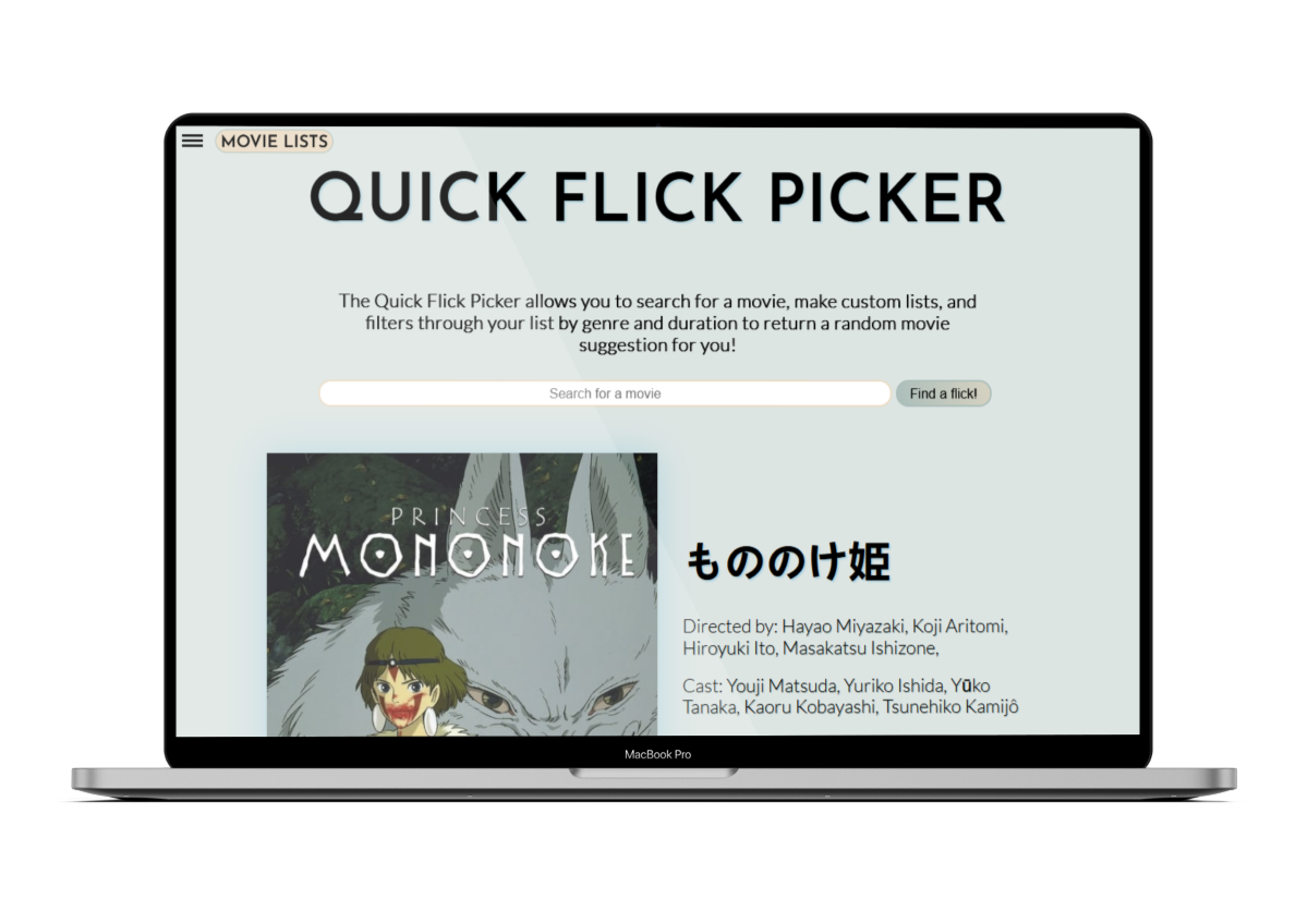 Preview image of the Quick Flick Picker website